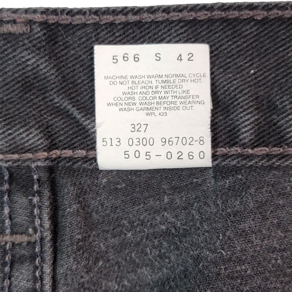 Levi's 505 Vintage Y2K Made in USA Denim Dark Wash Black Jeans Men's 38x32 - Picture 13 of 14
